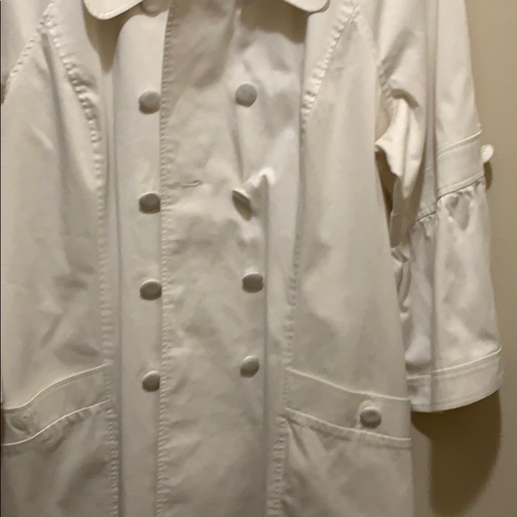 White Dressy Trench Jacket/Coat - Picture 11 of 13